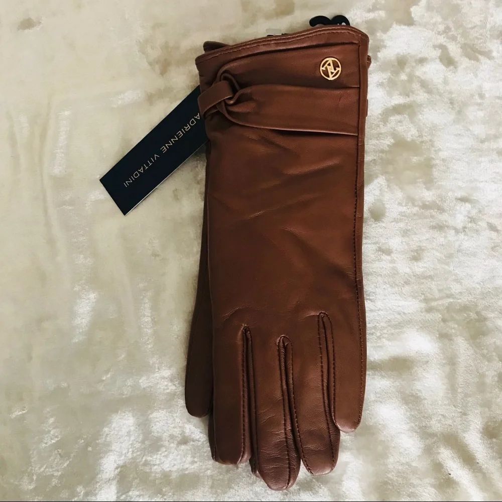 Adrienne Vittadini Leather Gloves